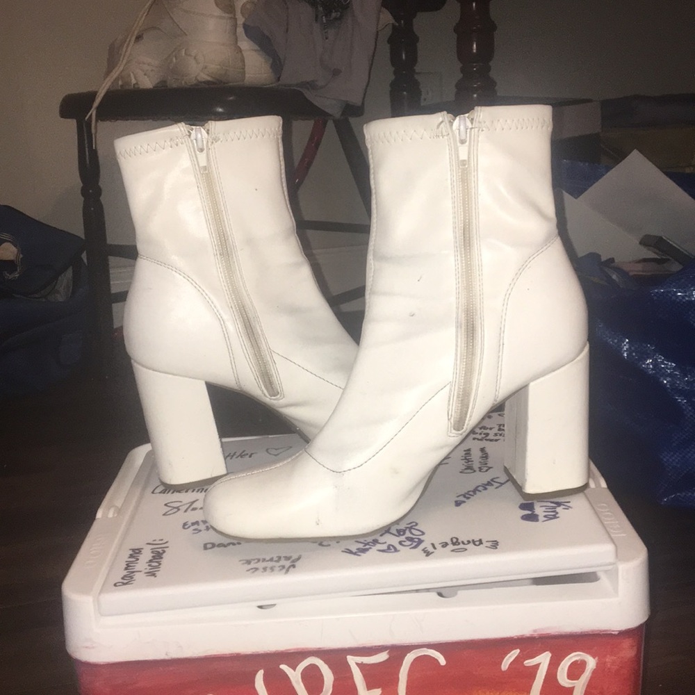 White Mia Booties